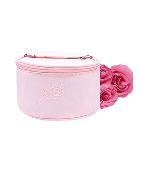 ABC Breast Form Travel Case Pink Nylon Embroidered Prosthesis Storage Bag